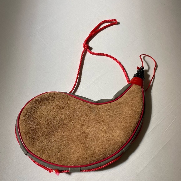 NWOT Authentic Leather and Suede Flask - Picture 2 of 3